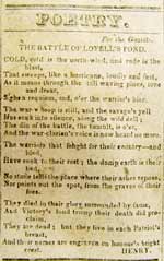 Le poème d'Henri imprimé dans la Gazette de Portland.